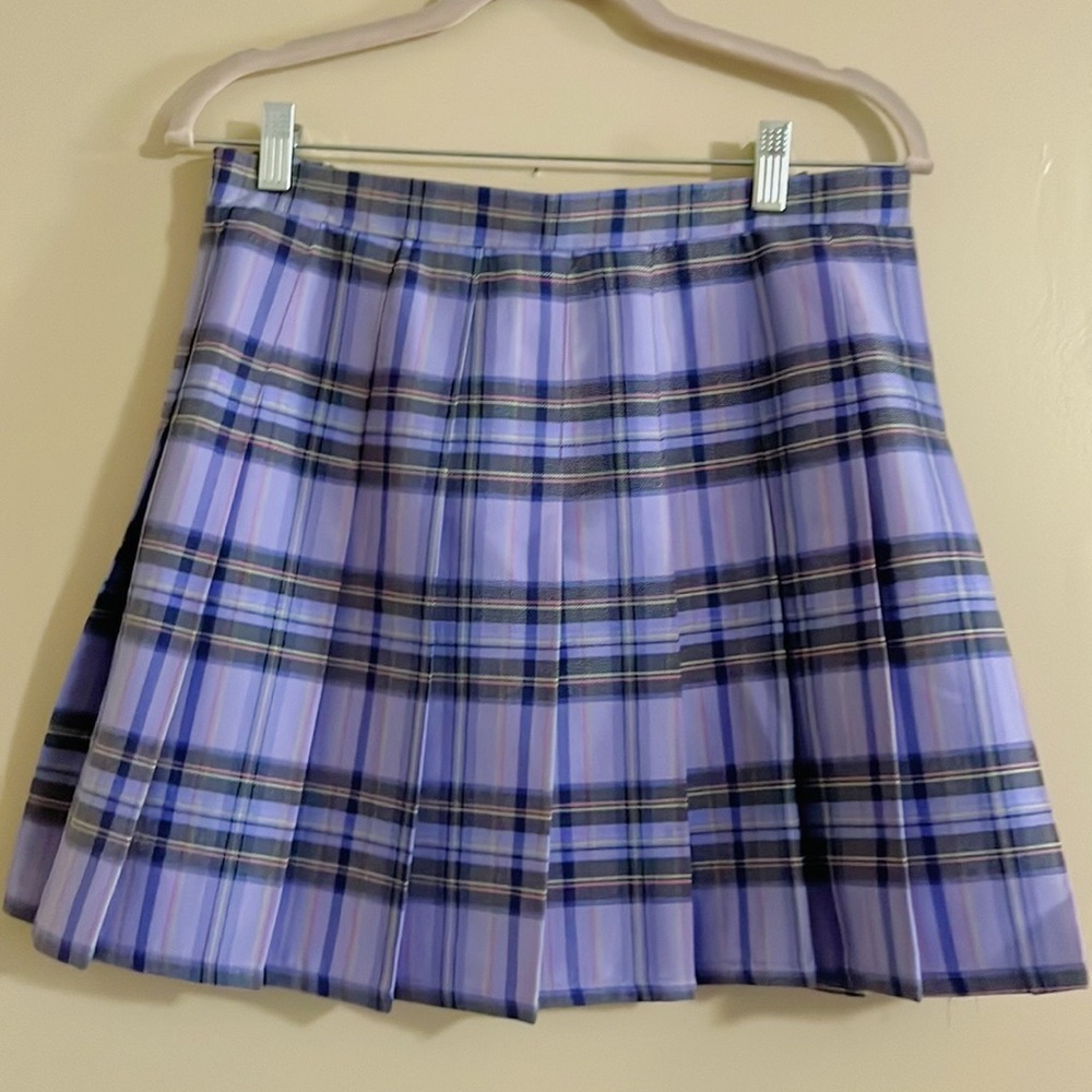 Purple Plaid Skater Skirt